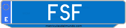Matrícula de taxi FSF