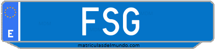 Matrícula de taxi FSG