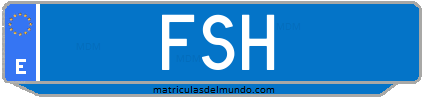 Matrícula de taxi FSH