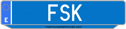 Matrícula de taxi FSK