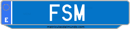 Matrícula de taxi FSM