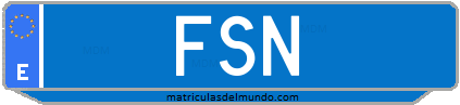 Matrícula de taxi FSN