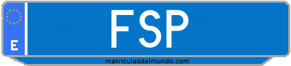 Matrícula de taxi FSP