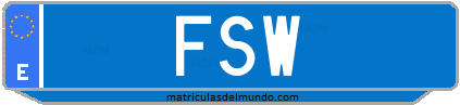 Matrícula de taxi FSW