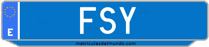 Matrícula de taxi FSY