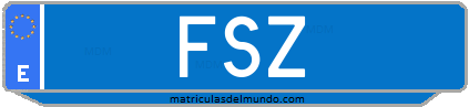 Matrícula de taxi FSZ