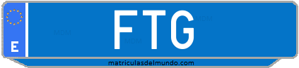 Matrícula de taxi FTG