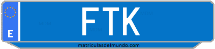 Matrícula de taxi FTK