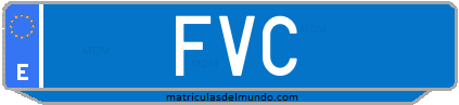 Matrícula de taxi FVC