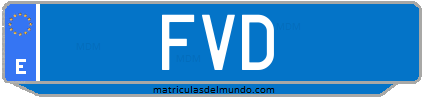 Matrícula de taxi FVD