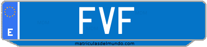 Matrícula de taxi FVF
