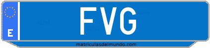 Matrícula de taxi FVG