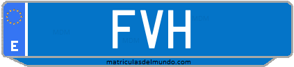 Matrícula de taxi FVH