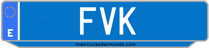 Matrícula de taxi FVK