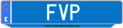 Matrícula de taxi FVP