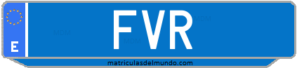 Matrícula de taxi FVR