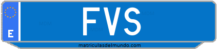 Matrícula de taxi FVS