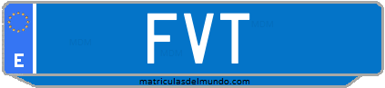 Matrícula de taxi FVT