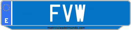 Matrícula de taxi FVW