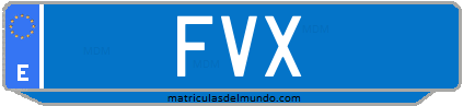 Matrícula de taxi FVX