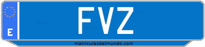 Matrícula de taxi FVZ