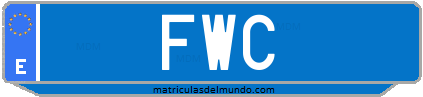 Matrícula de taxi FWC