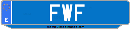 Matrícula de taxi FWF