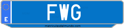 Matrícula de taxi FWG