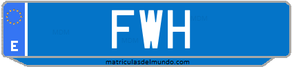 Matrícula de taxi FWH