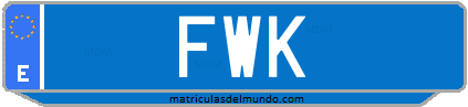 Matrícula de taxi FWK