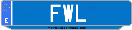 Matrícula de taxi FWL