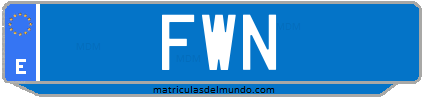 Matrícula de taxi FWN