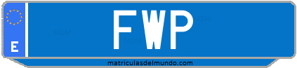 Matrícula de taxi FWP