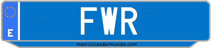 Matrícula de taxi FWR