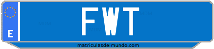 Matrícula de taxi FWT