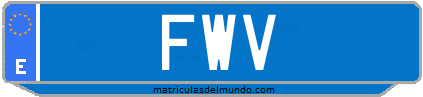 Matrícula de taxi FWV