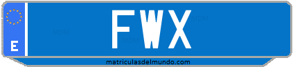 Matrícula de taxi FWX