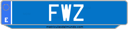 Matrícula de taxi FWZ