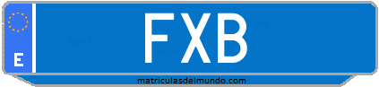 Matrícula de taxi FXB