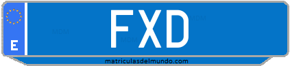 Matrícula de taxi FXD