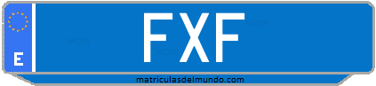 Matrícula de taxi FXF