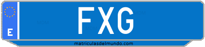 Matrícula de taxi FXG