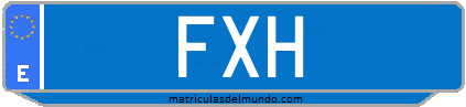 Matrícula de taxi FXH