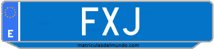 Matrícula de taxi FXJ