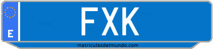 Matrícula de taxi FXK