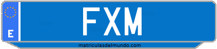 Matrícula de taxi FXM