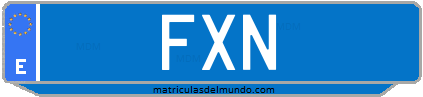 Matrícula de taxi FXN