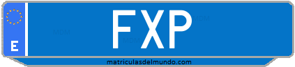 Matrícula de taxi FXP