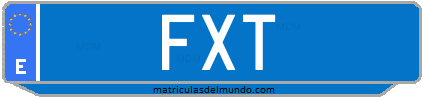 Matrícula de taxi FXT