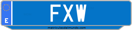 Matrícula de taxi FXW